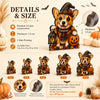 Halloween Dog Decor Beagle Witch Wooden Cutout Decoration Cute Spooky Fall Shelf Accent for Pet Lovers