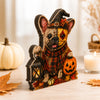 Halloween Dog Decor Beagle Witch Wooden Cutout Decoration Cute Spooky Fall Shelf Accent for Pet Lovers