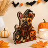 Halloween Dog Decor Beagle Witch Wooden Cutout Decoration Cute Spooky Fall Shelf Accent for Pet Lovers
