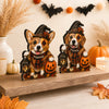 Halloween Dog Decor Beagle Witch Wooden Cutout Decoration Cute Spooky Fall Shelf Accent for Pet Lovers