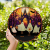 Close-up of Halloween Ghost Family Stained Glass Decoration Ornament, Personalized Spooky Suncatcher Hanging Dec for streetwear fans in Austin, Texas