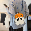 [Made to order 9 days] Halloween Ghost Pumpkin Crossbody Bag Spooky Cute Kawaii Trick or Treat Purse for Women