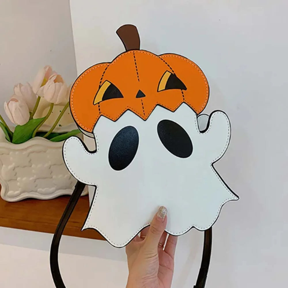 [Made to order 9 days] Halloween Ghost Pumpkin Crossbody Bag Spooky Cute Kawaii Trick or Treat Purse for Women