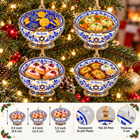 Personalized Hanukkah Bowl Acrylic Ornament Custom Family Name Gift - size and material guide