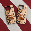 Highland Cow Leopard Print Phone Case Cute Scottish Highland Coo Animal Lover Gift available at our Austin, Texas warehouse