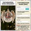 Customer in Austin, Texas wearing I'm Always With You DAD Ornament, Angel Wings Memorial Gift, Loss of Father Sympathy Keepsake, Chris