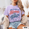 BojjiCo 250 Years Of Freedom Cowboy Graphic Boxy Tee For Women Retro Western Cowgirl Aesthetic Ivory Cotton T-Shirt 1776-2026 4th Of July Patriotic Shirt Summer Festival Top Independence Day Country Music Gift