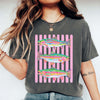 BojjiCo Preppy Summer Rainbow Trout Fishing Graphic T-Shirt for Women Oversized Coastal Beach Retro Fish Shirt Bright Pastel Mint Cotton Tee Maximalist Outdoor Girls Fish Too Apparel Trendy Summer Vacation Outfit Top