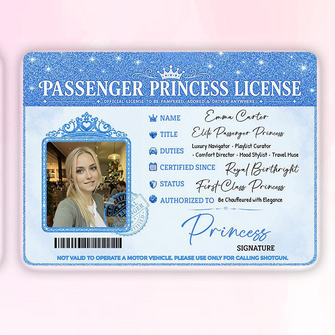 Bojjico Passenger Princess Car Sun Visor Photo Frame Clip Custom Novelty Card Holder For Girlfriend Wife Girly Coquette Preppy Aesthetic Clear Acrylic Auto Interior Accessories Cute Car Decor Funny Couples Gift Ideas