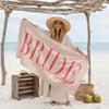 Bojjico Custom Personalized Future Mrs Bride Beach Towel for Women Elegant Coastal Aesthetic Light Blue Pool Towel Bachelorette Party Favor Bridal Shower Gift Honeymoon Travel Essential Summer Vacation Accessory Quick Dry