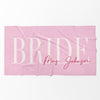 Bojjico Custom Personalized Future Mrs Bride Beach Towel for Women Elegant Coastal Aesthetic Light Blue Pool Towel Bachelorette Party Favor Bridal Shower Gift Honeymoon Travel Essential Summer Vacation Accessory Quick Dry