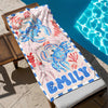 Bojjico Custom Mermaid Tail Family Matching Beach Towel Personalized Mother & Daughter Gift Set Watercolor Crab Ocean Coastal Aesthetic Blue Pink Microfiber Pool Towels For Girls Women Kids Summer Vacation Beach Accessories Fast Dry Sand Free Swim