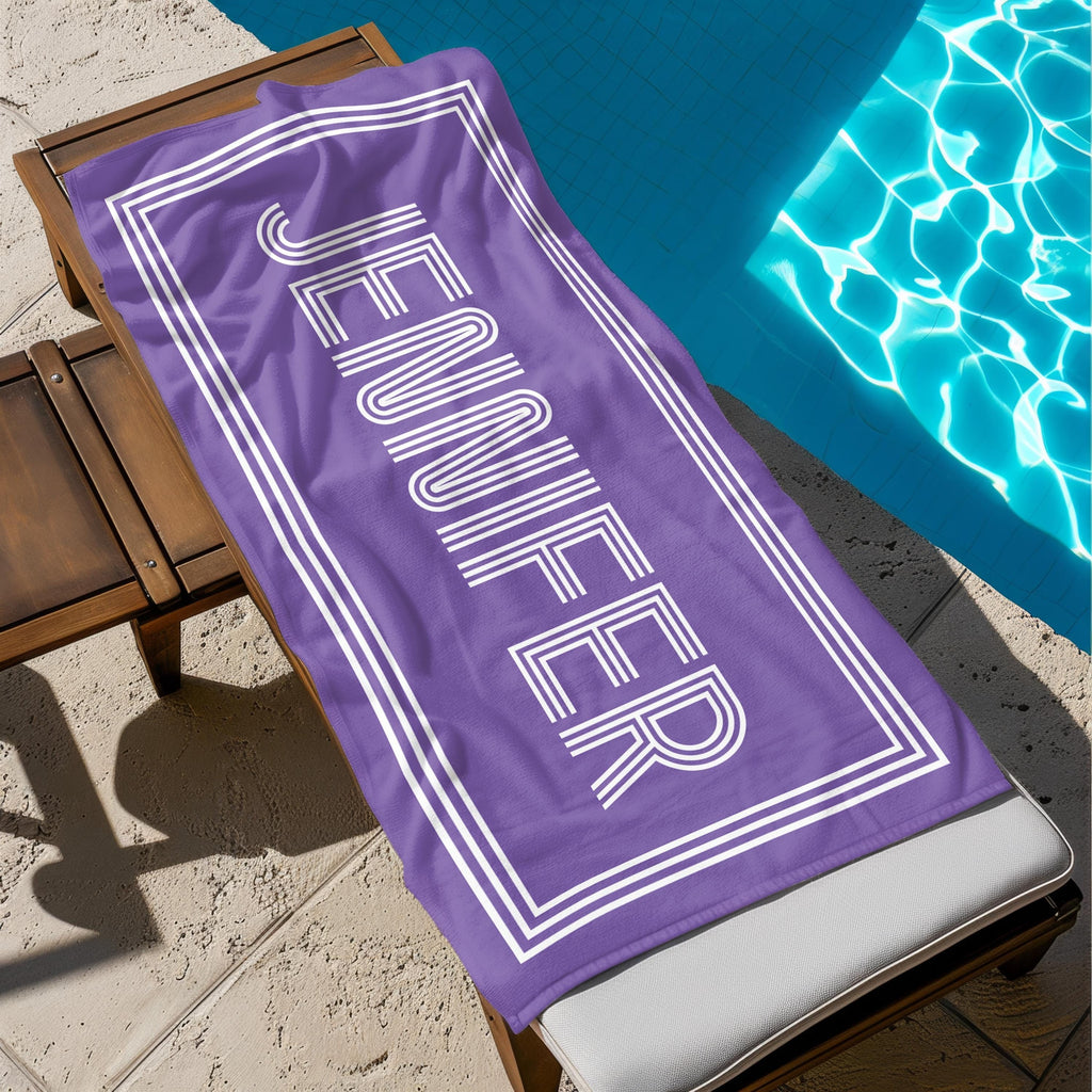 Bojjico Personalized Retro Name Custom Beach Towel For Women Kids Girls Trip 2026 Preppy Aesthetic Pink Teal Red Microfiber Pool Towels Bridesmaid Gifts Monogrammed Bachelorette Party Favors Summer Travel Beach Vacation Essentials Accessories