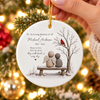In Loving Memory Of Those We Love Don't Go Away Memorial Ornament Personalized Sympathy Gift on a hanger, ready to ship from Austin, Texas