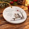 Close-up of In Loving Memory Of Those We Love Don't Go Away Memorial Ornament Personalized Sympathy Gift for streetwear fans in Austin, Texas
