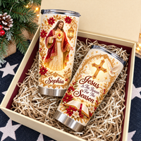 Personalized Jesus Christmas Tumbler Custom Name Christian Gift - product view 6