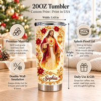 Personalized Jesus Christmas Tumbler Custom Name Christian Gift - product view 8