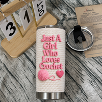 Personalized insulated stainless steel cup laid flat on wooden surface with open lid, calendar, and food recipe note.
