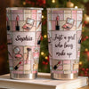 Just a Girl Who Loves Make Up Tumbler, Makeup Lover Gift for Her, Personalized Skinny Insulated Tumb available at our Austin, Texas warehouse