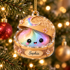 Kawaii Galaxy Dumpling Steamer Basket Ornament Personalized Custom Name Christmas Tree Decor on a hanger, ready to ship from Austin, Texas