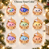 Customer in Austin, Texas wearing Kawaii Galaxy Dumpling Steamer Basket Ornament Personalized Custom Name Christmas Tree Decor