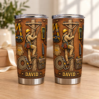 Personalized Lineman Tumbler Custom Name Power Line Worker Gift - main design