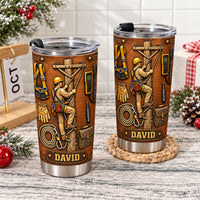 Personalized Lineman Tumbler Custom Name Power Line Worker Gift - product view 5