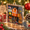 Close-up of Lineman Line Crew Ornament Personalized Christmas Gift for Electrical Utility Worker for streetwear fans in Austin, Texas