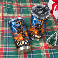 Personalized Lineman Storm Tumbler Custom Name Utility Worker Gift - product view 7