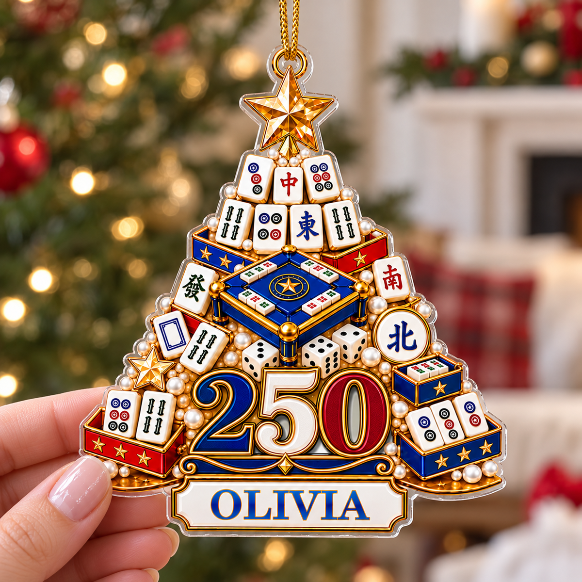 Mahjong America 250 Tree Ornament - product detail 5