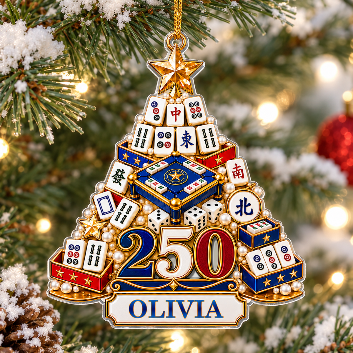 Mahjong America 250 Tree Ornament - product detail 8