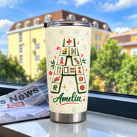 Personalized Mahjong Retirement Tumbler Custom Name Initial Gift — product view 5