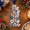 Customer in Austin, Texas wearing Mahjong Theme Personalized Ornament Custom Name Christmas Gift for Mahjong Lover