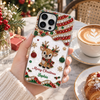 Merry Christmas Phone Case Sparkly Reindeer Bling Holiday Gift for Women on a hanger, ready to ship from Austin, Texas