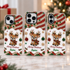 Close-up of Merry Christmas Phone Case Sparkly Reindeer Bling Holiday Gift for Women for streetwear fans in Austin, Texas
