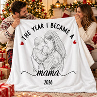 Personalized Mother Baby Photo Blanket Custom Mama Title Year Gift - product view 8