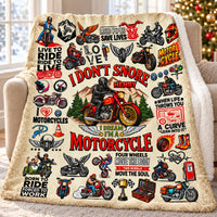 Personalized Motorcycle Blanket Custom Name Biker Rider Gift - main product view