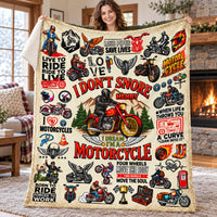 Personalized Motorcycle Blanket Custom Name Biker Rider Gift - product view 3