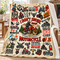 Personalized Motorcycle Blanket Custom Name Biker Rider Gift - product view 4