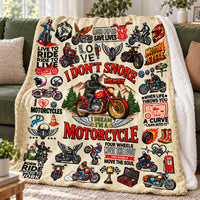 Personalized Motorcycle Blanket Custom Name Biker Rider Gift - product view 5