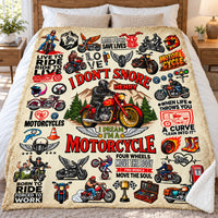Personalized Motorcycle Blanket Custom Name Biker Rider Gift - product view 6
