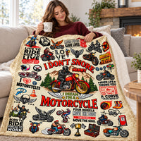 Personalized Motorcycle Blanket Custom Name Biker Rider Gift - product view 7