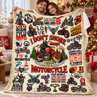 Personalized Motorcycle Blanket Custom Name Biker Rider Gift - product view 8