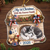 My 1st Christmas With My Forever Family Ornament, Custom Name Dog Keepsake, Personalized Puppy Adopt on a hanger, ready to ship from Austin, Texas