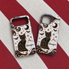 Close-up of Mystical Black Cat Phone Case Celestial Gothic Witchy Design with Gold Stars Moons Bats for Cat Love for streetwear fans in Austin, Texas