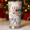 Nail Tech Manicure Tools Tumbler Custom Name Pearl Glam Gift for Nail Technicians and Manicurists on a hanger, ready to ship from Austin, Texas