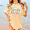 Personalized Preschool Crew Teacher Shirt T-Shirt Teachers Preppy Coquette Pastel Yellow Cotton Custom Name And Grade Pennant Flag Bow Detail Apple Graphic Oversized Fit Back To School Tee Pre School 1st Grade