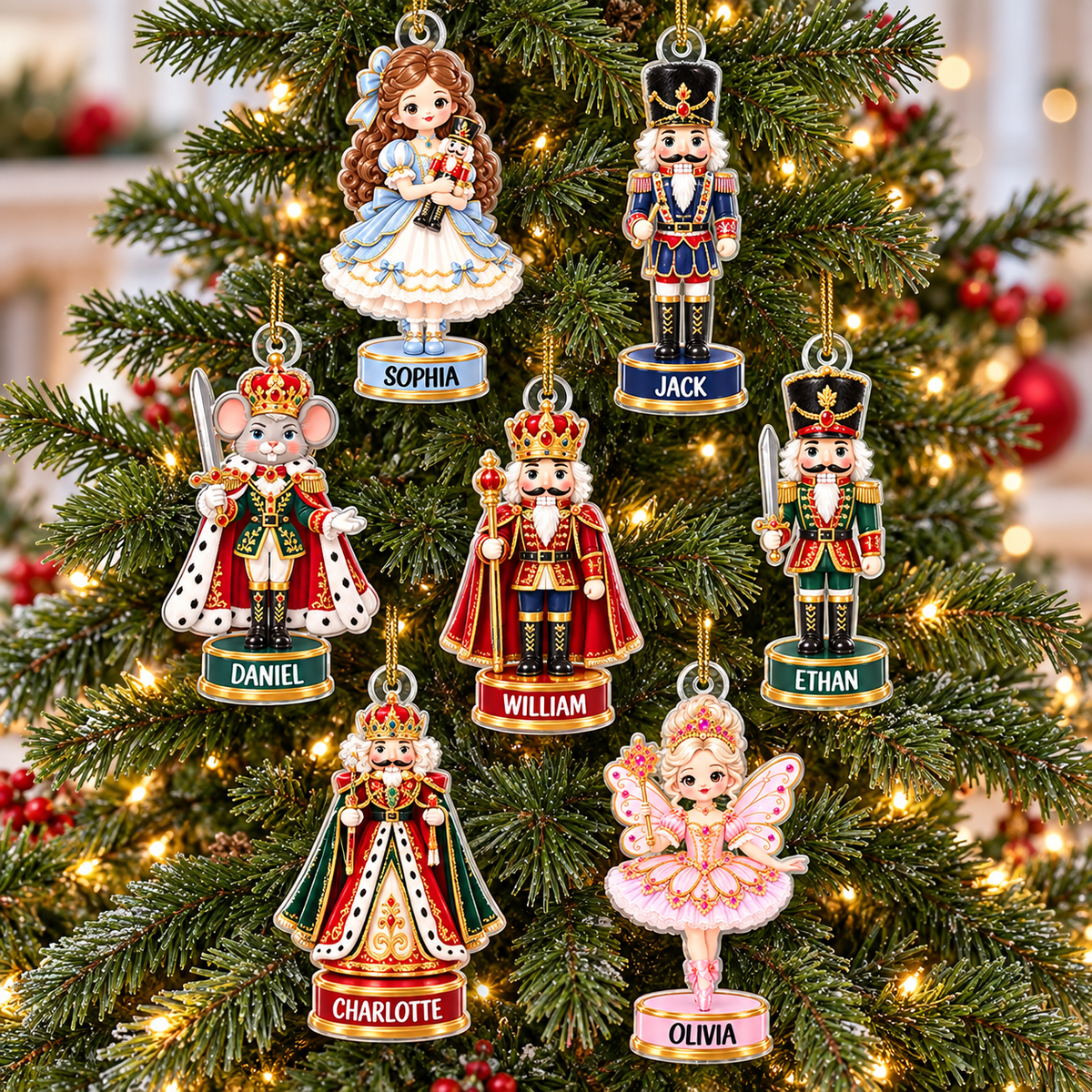 Nutcracker Character Ornament - design view