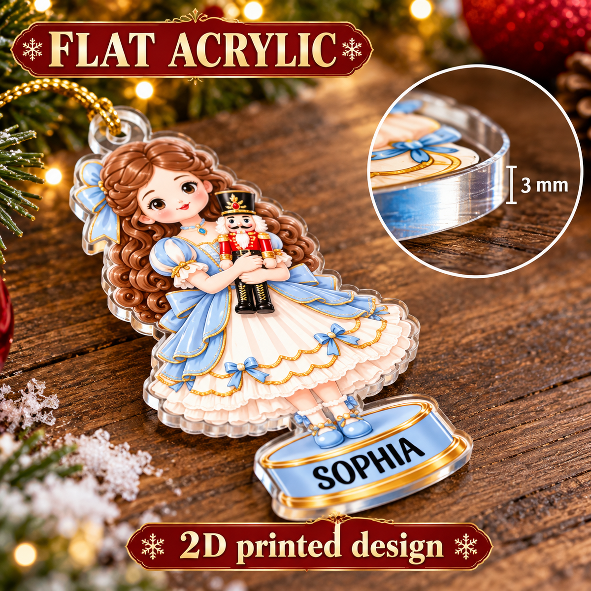 Nutcracker Character Ornament - material and thickness