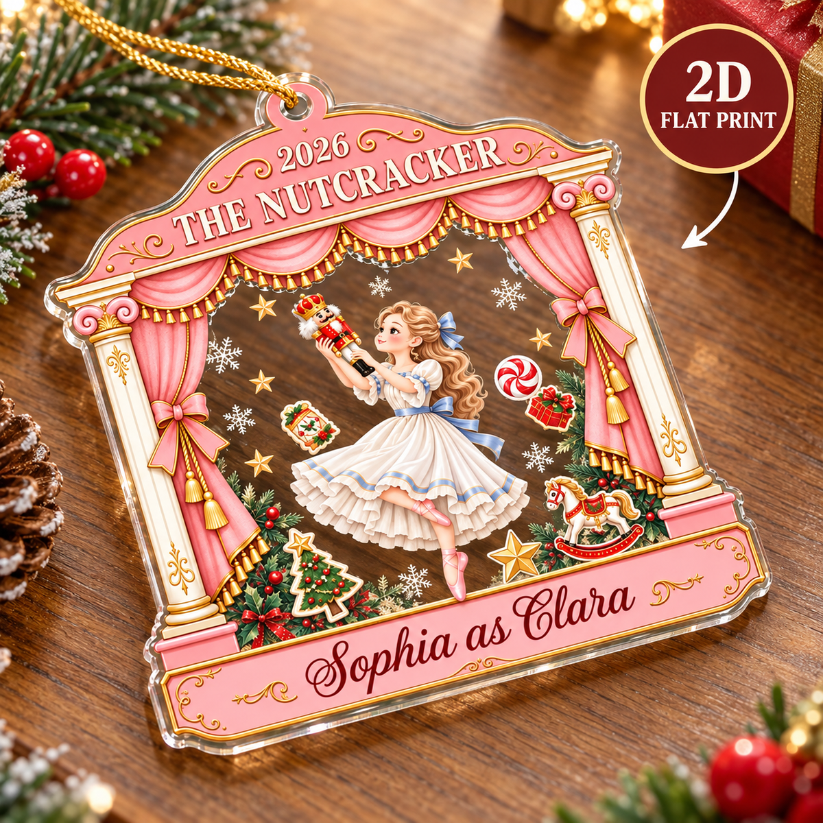 Nutcracker Theatre Ornament - product view 5